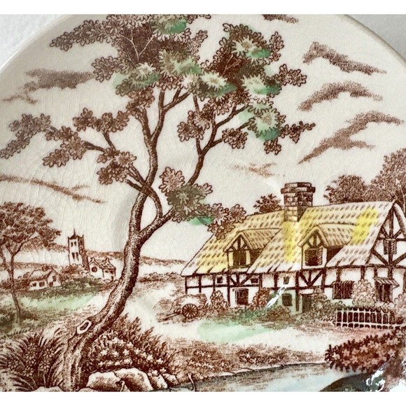 1 Replacement Colonial Village Tea Plate Saucer  Hand painted‎ Japan - Picture 4 of 7